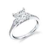 Unique Princess Cut Engagement Ring - Esmeralda