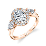 Three Stone Oval Engagement Ring - Lilliana