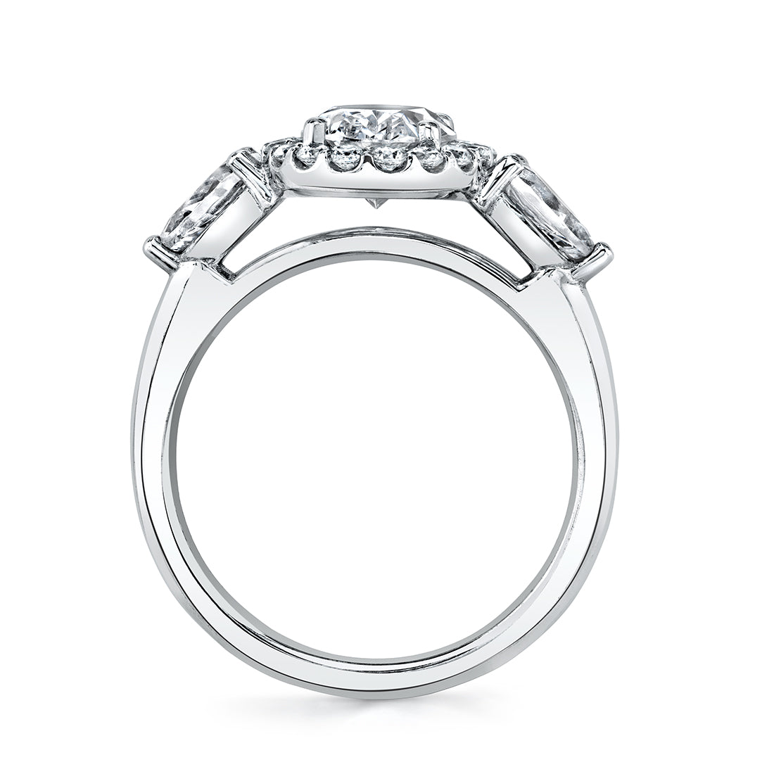 Three Stone Oval Engagement Ring - Lilliana