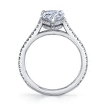 Pear Shaped Classic Hidden Halo Engagement Ring - Steffi