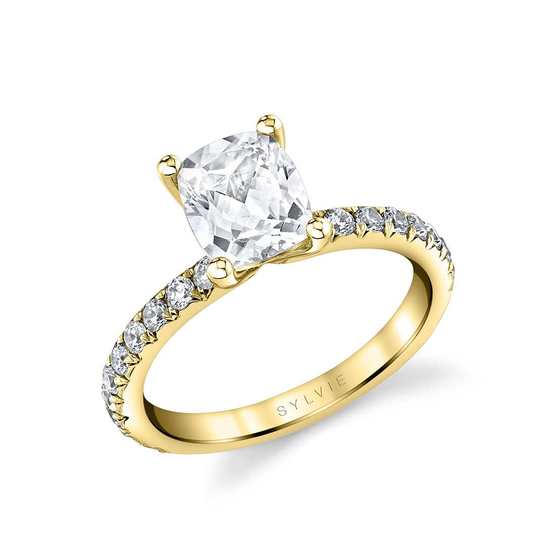 Cushion Cut Classic Engagement Ring - Vanessa