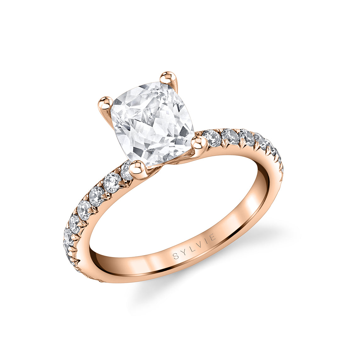 Cushion Cut Classic Engagement Ring - Vanessa