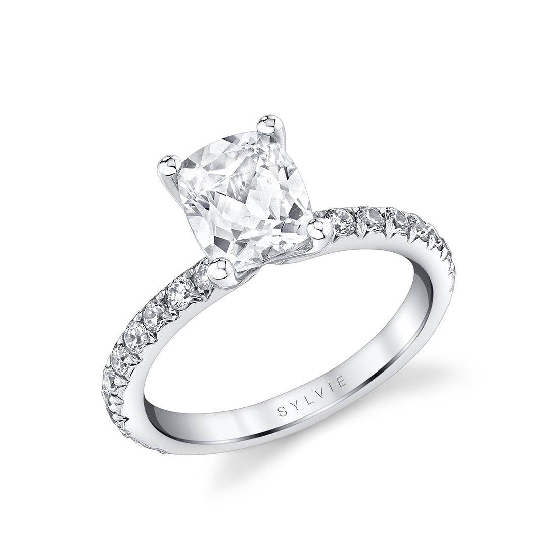 Cushion Cut Classic Engagement Ring - Vanessa