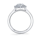 Unique Round Halo Engagement Ring - Farrah