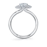 Unique Round Halo Engagement Ring - Farrah