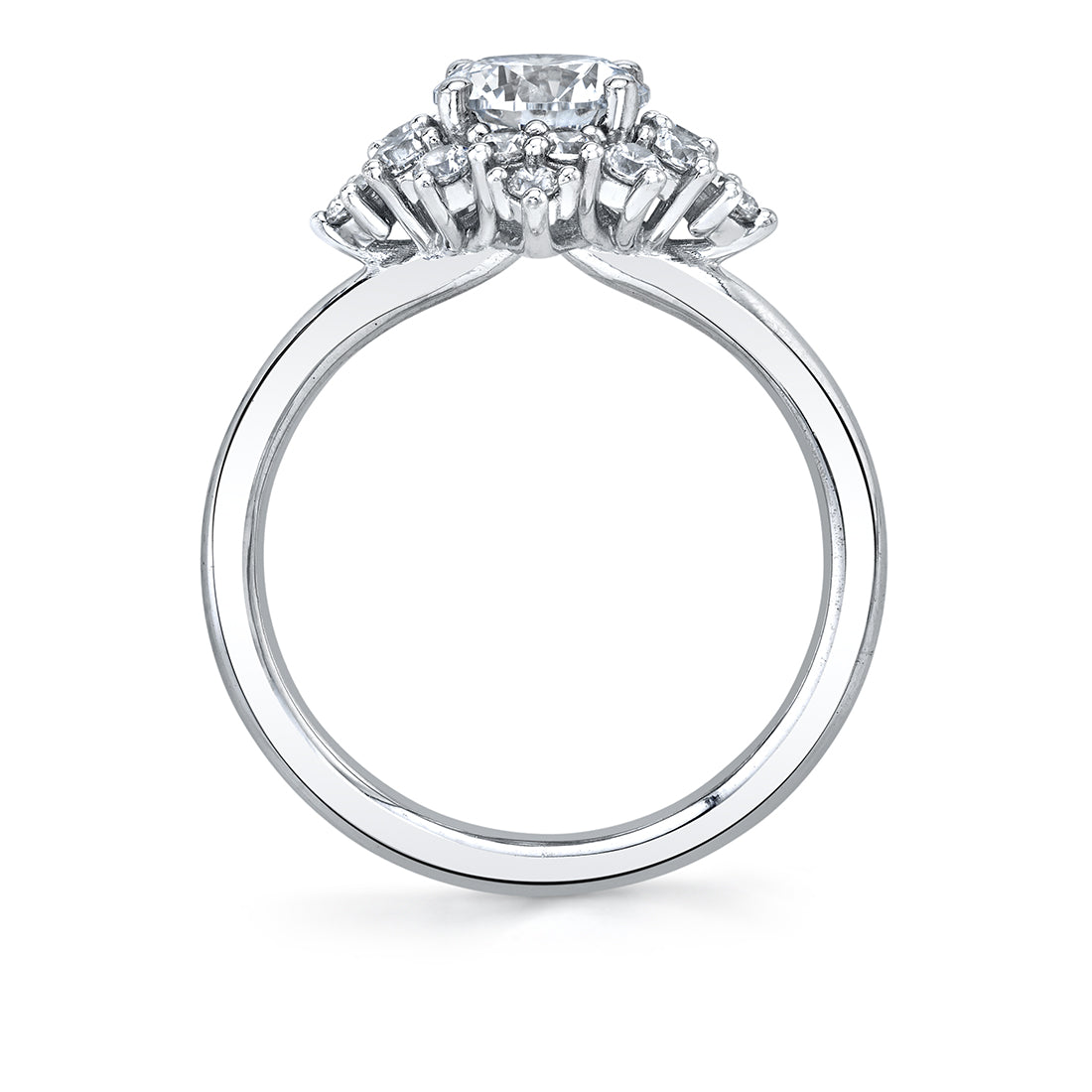 Round Cut Floral Engagement Ring - Alice