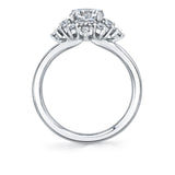 Round Cut Floral Engagement Ring - Alice