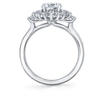 Round Cut Floral Engagement Ring - Amira
