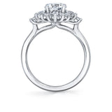 Round Cut Floral Engagement Ring - Amira