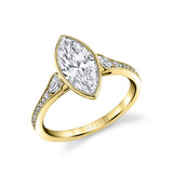 Marquis Cut Milgrain Bezel Engagement Ring - Brianna