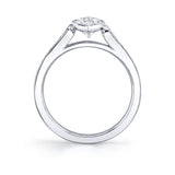 Marquis Cut Milgrain Bezel Engagement Ring - Brianna