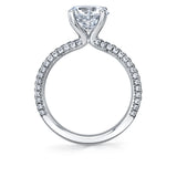 Radiant Cut Classic Pave Engagement Ring - Braylin