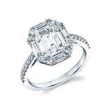 Emerald Cut Vintage Oval Engagement Ring - Presley
