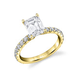 Emerald Cut Classic Engagement Ring - Capri