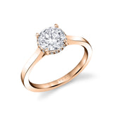 Round Cut Solitaire Engagement Ring with Hidden Halo - Camden