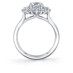 Round Cut Floral Engagement Ring - Aviana