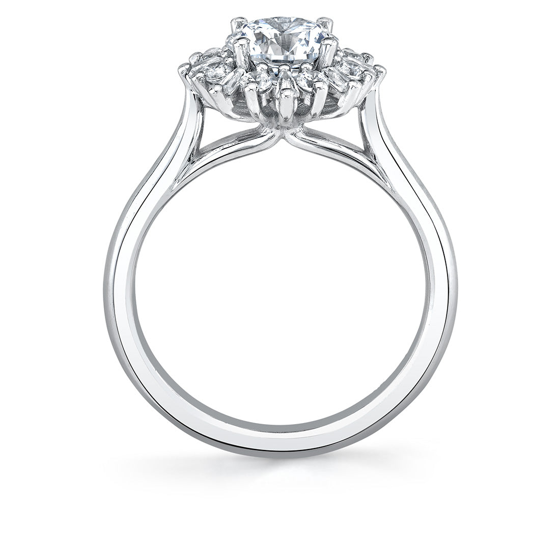 Round Cut Floral Engagement Ring - Addyson