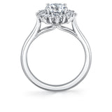 Round Cut Floral Engagement Ring - Addyson