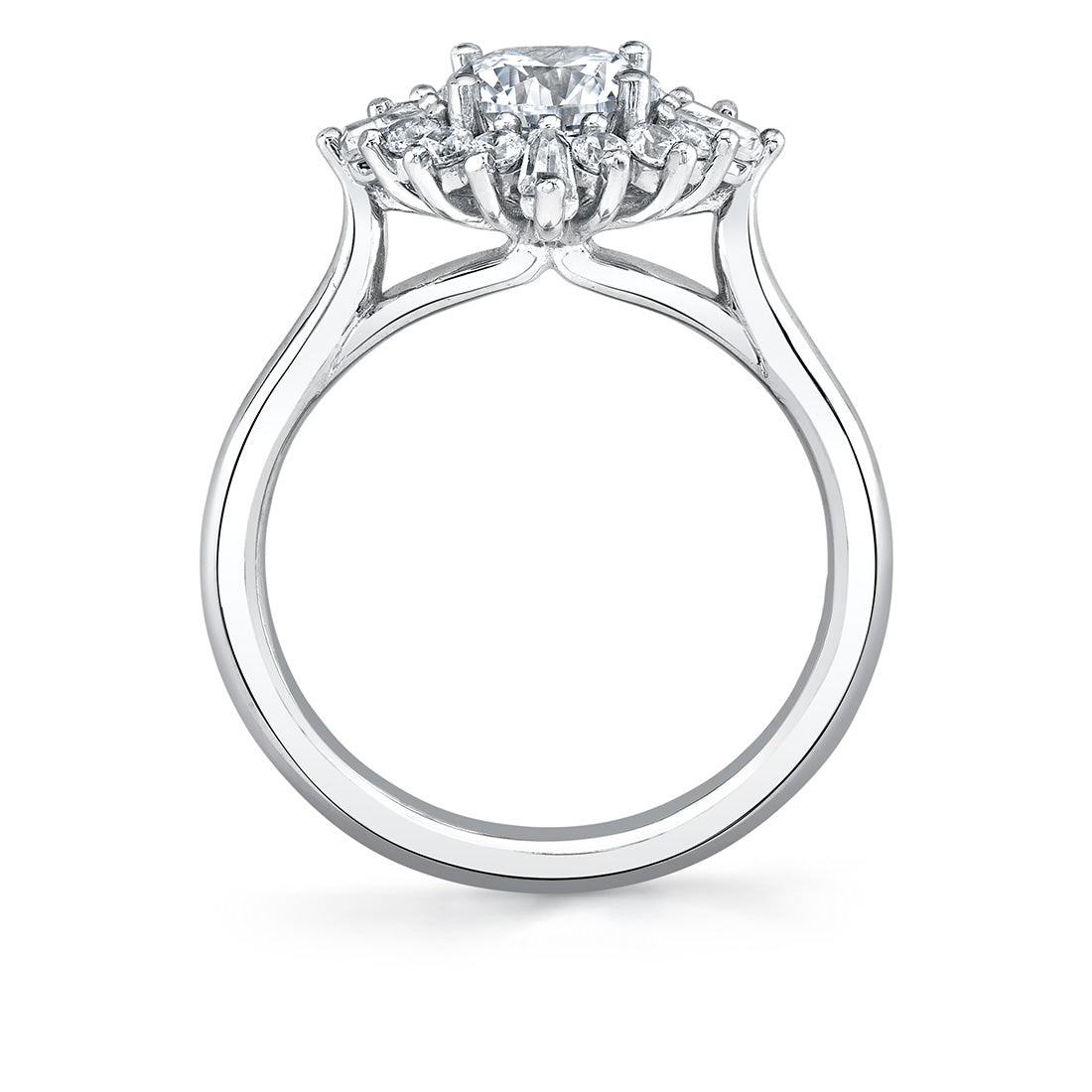 Round Cut Floral Engagement Ring - Ariah