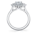Round Cut Floral Engagement Ring - Ariah
