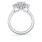 Round Cut Floral Engagement Ring - Ariah
