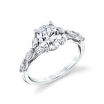 Oval Cut Multi Marquise Engagement Ring - Berkley