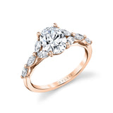 Oval Cut Multi Marquise Engagement Ring - Berkley