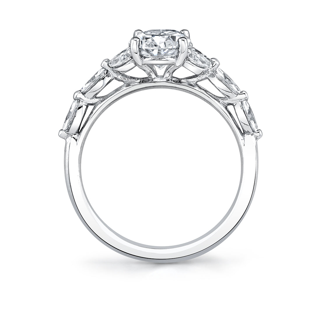 Oval Cut Multi Marquise Engagement Ring - Berkley