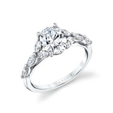 Oval Cut Multi Marquise Engagement Ring - Berkley