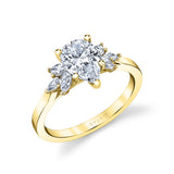 Pear Cut Multi Side Stone Engagement Ring - Darby