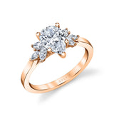Pear Cut Multi Side Stone Engagement Ring - Darby