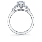 Pear Cut Multi Side Stone Engagement Ring - Darby