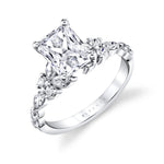 Tulira Diamond Floral Inspired Engagement Ring - Lilac