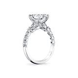 Tulira Diamond Floral Inspired Engagement Ring - Lilac