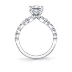 Tulira Diamond Floral Inspired Engagement Ring - Lilac