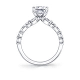 Tulira Diamond Floral Inspired Engagement Ring - Lilac