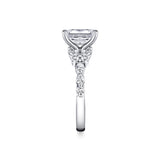 Tulira Diamond Floral Inspired Engagement Ring - Lilac