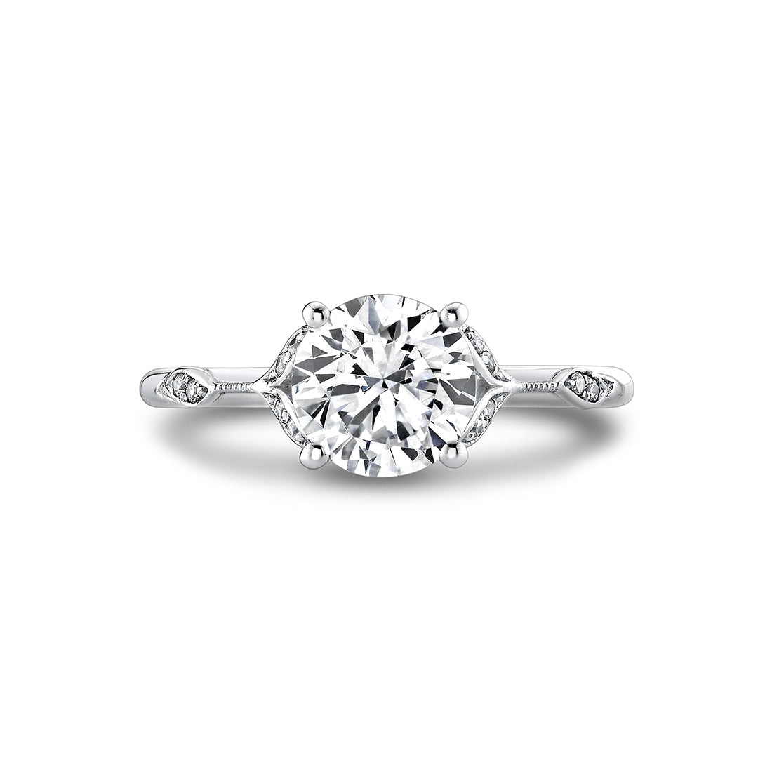 Tulira Diamond Leaf and Vine Engagement Ring - Lotus