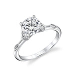 Tulira Diamond Leaf and Vine Engagement Ring - Lotus