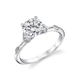 Tulira Diamond Leaf and Vine Engagement Ring - Lotus