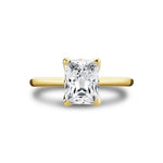 Tulira Diamond Petal Prong Solitaire Engagement Ring - Posey