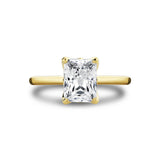 Tulira Diamond Petal Prong Solitaire Engagement Ring - Posey
