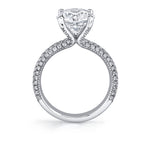 Round Cut Micro Pave Engagement Ring - Ursula