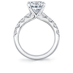 Thick Band Classic Diamond Round Cut Engagement Ring - Dariana