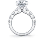 Thick Band Classic Diamond Round Cut Engagement Ring - Darlene
