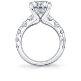 Thick Band Classic Diamond Round Cut Engagement Ring - Darlene