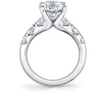 Thick Band Classic Diamond Round Cut Engagement Ring - Davina