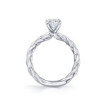 Oval Cut High Polish Spiral Engagement Ring - Amary