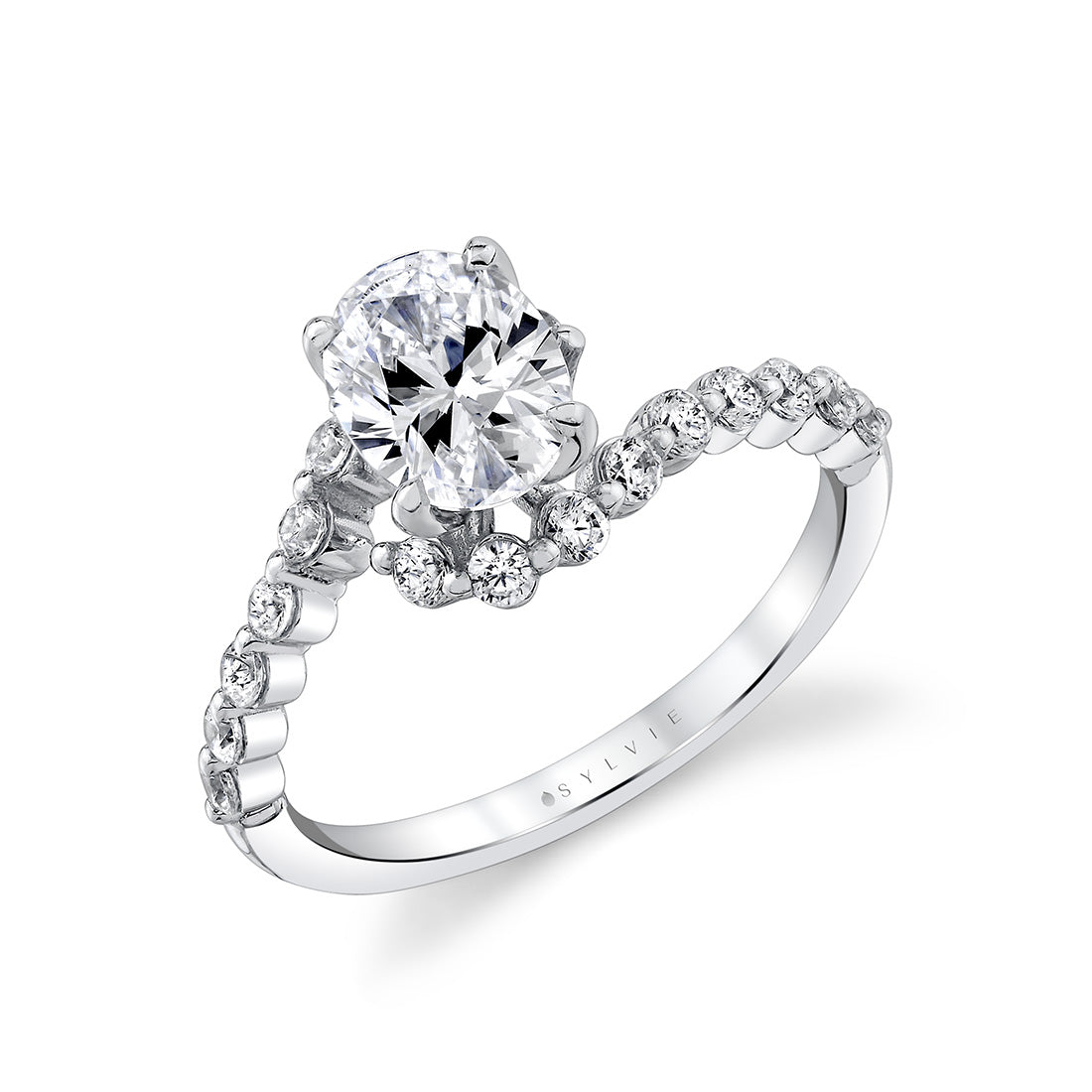 Tulira Crossover Engagement Ring - Ginger