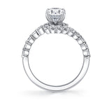 Tulira Crossover Engagement Ring - Ginger
